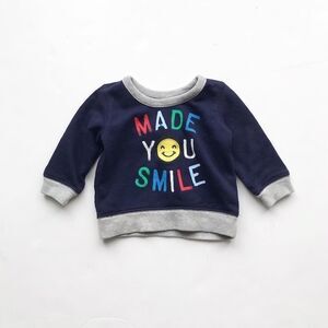 Babygap Made you smile sweatshirt EUC 6-12 months
